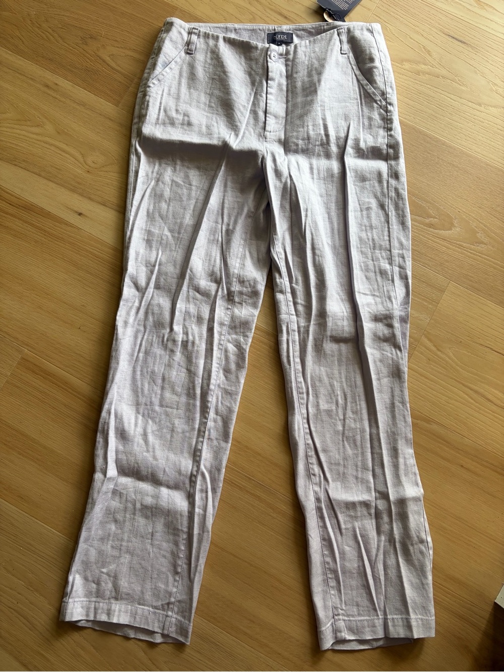 NYDJ Women's Light Purple Linen-Blend Pants